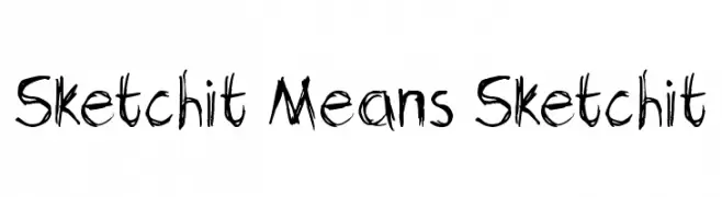 Sketchit Means Sketchit  Frei Schriftart Herunterladen