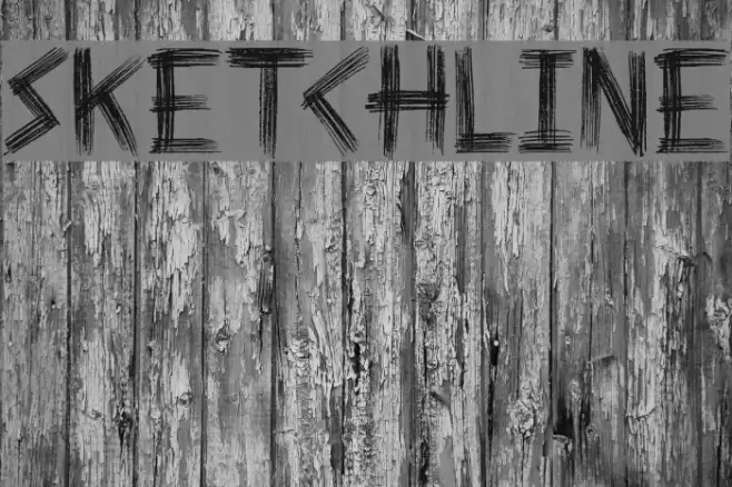 Sketchline Font examples