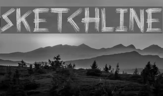 Sketchline Font examples
