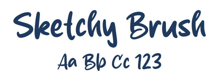 Sketchy Brush Font Preview