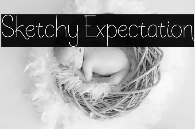 Sketchy Expectation Font examples