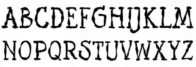 Sketchy Ghost Schriftart Groß