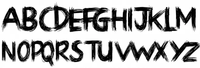 Sketchy Night फ़ॉन्ट अपरकेस