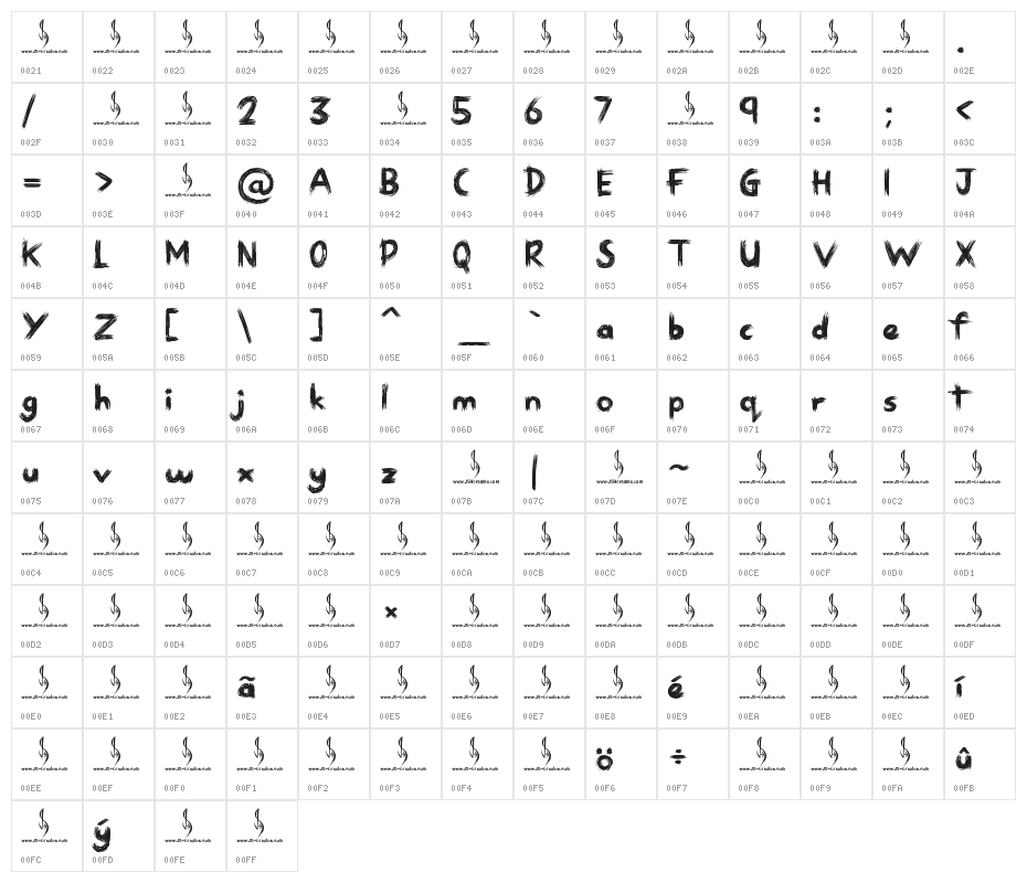 Sketchy Night Character Map