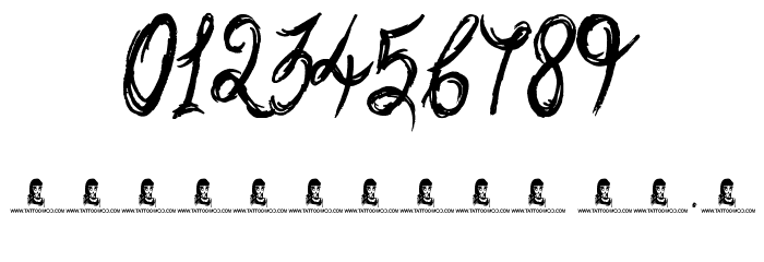Sketchy Script Font OTHER CHARS