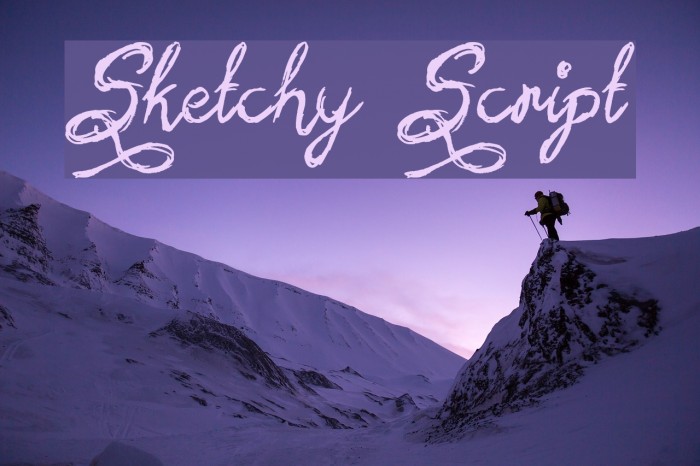 Sketchy Script Font examples