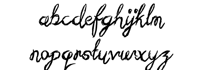 Sketchy Script Font LOWERCASE