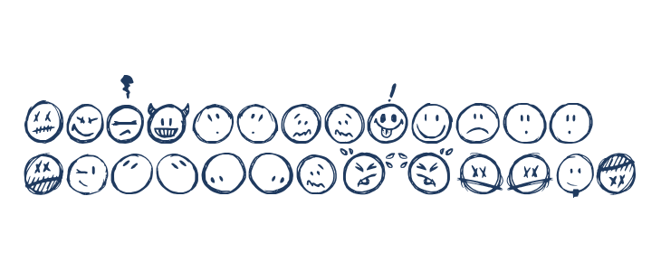 Sketchy Smiley Lowercase