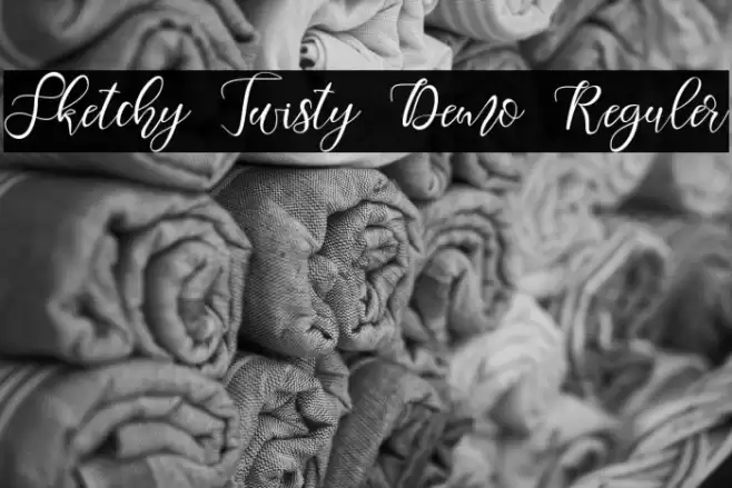 Sketchy Twisty Demo Reguler Font examples