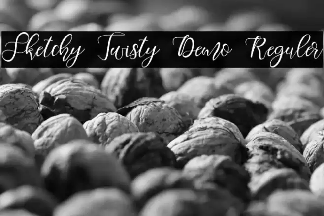 Sketchy Twisty Demo Reguler Font examples