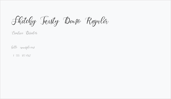 Sketchy Twisty Demo Reguler Business Card
