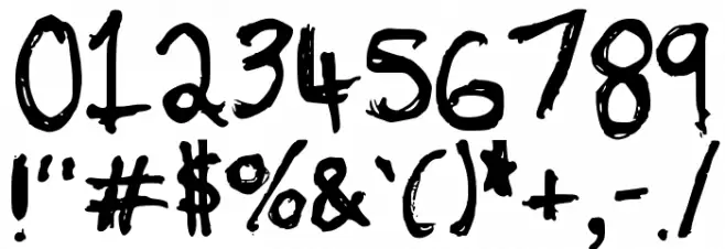 Sketchy Font OTHER CHARS