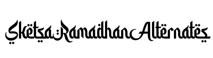 SketsaRamadhanAlternates  フリーフォントのダウンロード