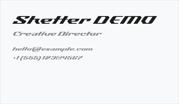 Sketter DEMO Business Card