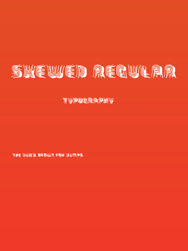 Skewed Regular Poster