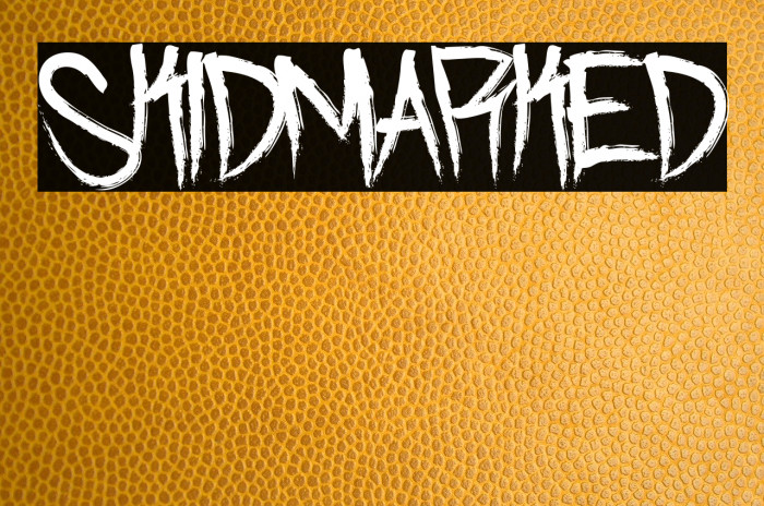 Skidmarked Font examples