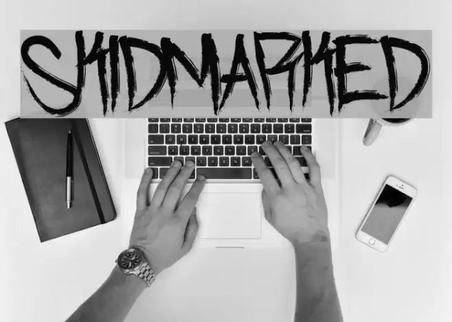 Skidmarked Font examples