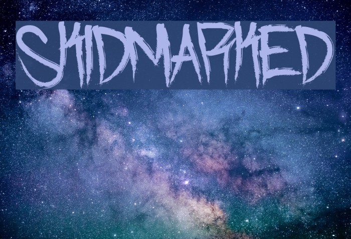 Skidmarked Font examples