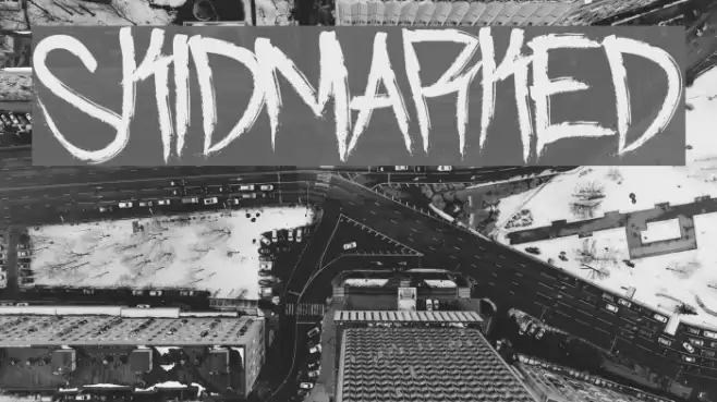 Skidmarked Font examples