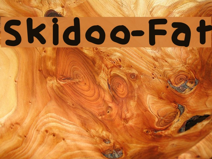Skidoo-Fat Font examples