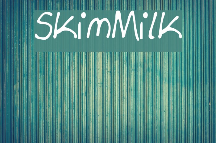 Skim_Milk Font examples