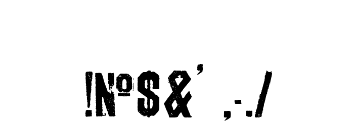 Skin & Bones Font OTHER CHARS