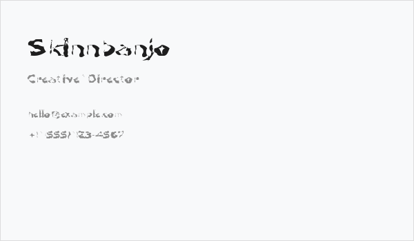 Skinnbanjo Business Card