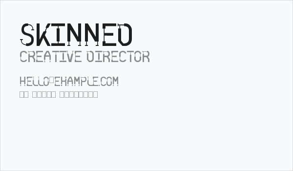 Skinned Business Card