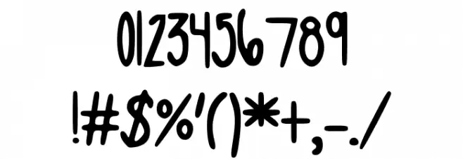 SkinnieMinnie Font OTHER CHARS