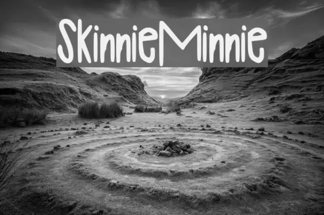 SkinnieMinnie Font examples