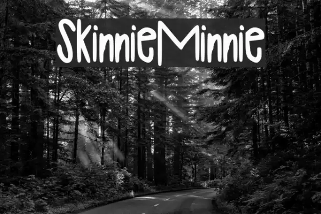 SkinnieMinnie Font examples