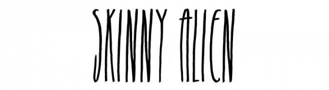Skinny Alien Schriftart
