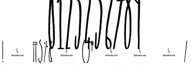 Skinny Alien Schriftart Anderer Schreiben