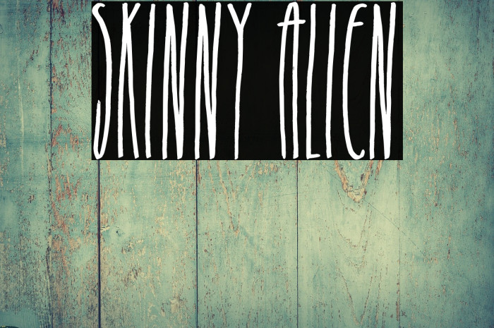 Skinny Alien Fonte examples