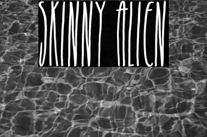 Skinny Alien Schriftart examples
