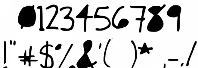 Skinny Black Font OTHER CHARS