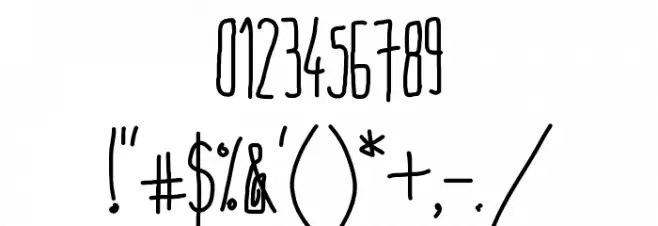 Skinny But Cute~ Font OTHER CHARS