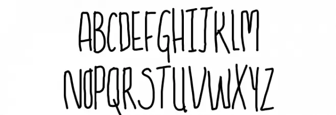 Skinny But Cute~ Шрифта ВЕРХНИЙ