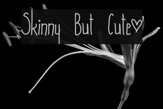 Skinny But Cute~ Font examples