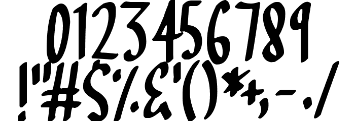 Skinny Dipping Font OTHER CHARS