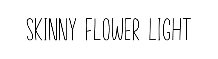 Skinny Flower Light  Frei Schriftart Herunterladen
