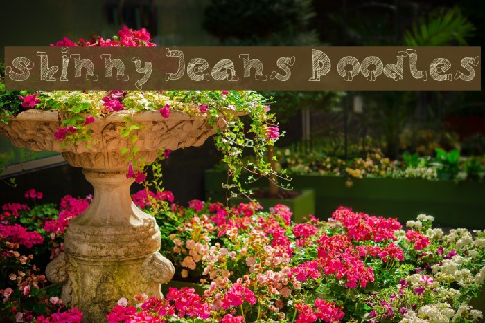 Skinny Jeans Doodles Font examples