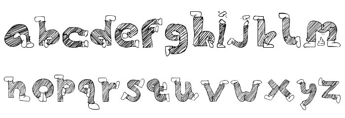 Skinny Jeans Doodles Font LOWERCASE