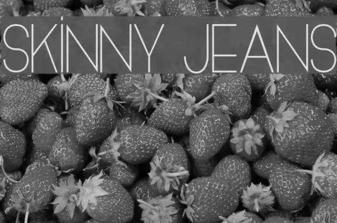 Skinny Jeans Font examples