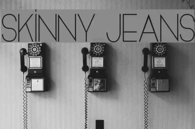 Skinny Jeans Font examples