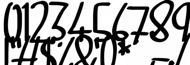 Skinny Marker Font OTHER CHARS