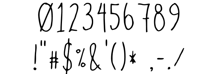 Skinny Me Regular Font OTHER CHARS