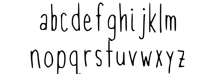 Skinny Me Regular Font LOWERCASE