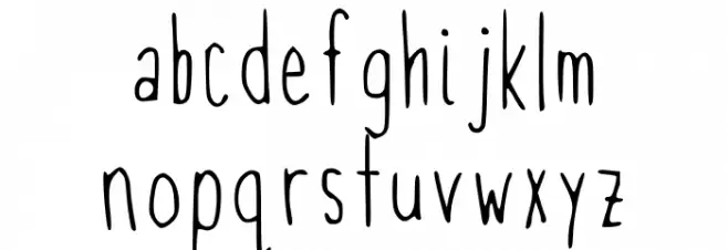 Skinny Me Regular Font LOWERCASE