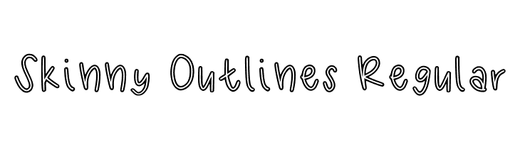 Skinny Outlines Regular  Frei Schriftart Herunterladen